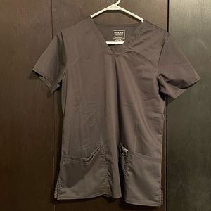NWOT Cherokee Workwear Scrub Top, Gray, S